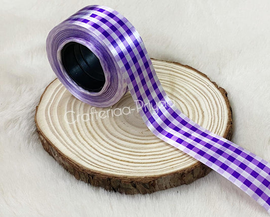 Printed Ribbon- Purple – 14 metres approx