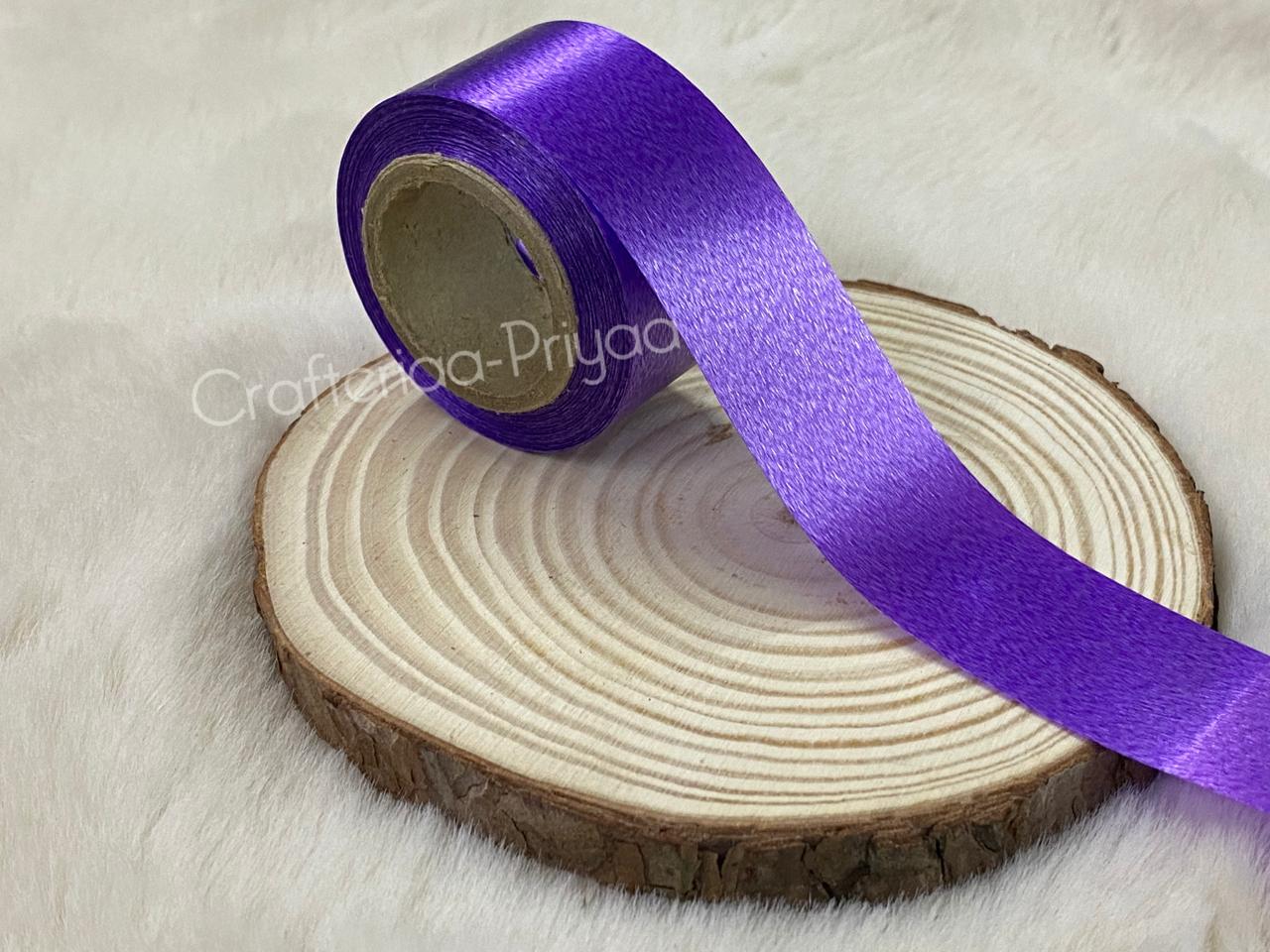 Plain Ribbon- Purple- 8-9 metres approx