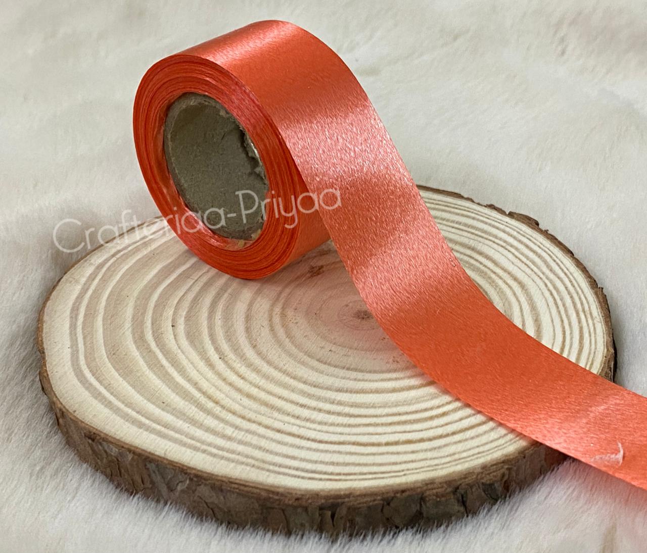 Plain Ribbon- Orange- 8-9 metres approx