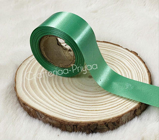 Plain Ribbon- Green- 8-9 metres approx