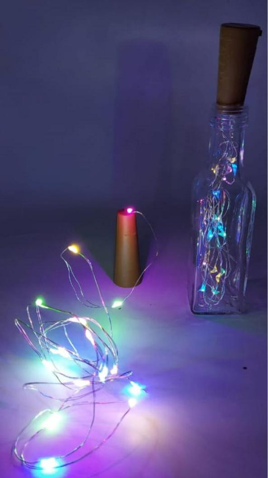 Battery operated Cork Lights -2 Pieces- Multi