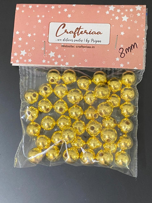 Golden Beads- 8 mm