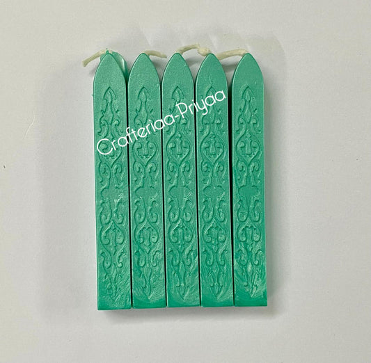 Wax Seal SET – 5 pieces- Metallic Green shade