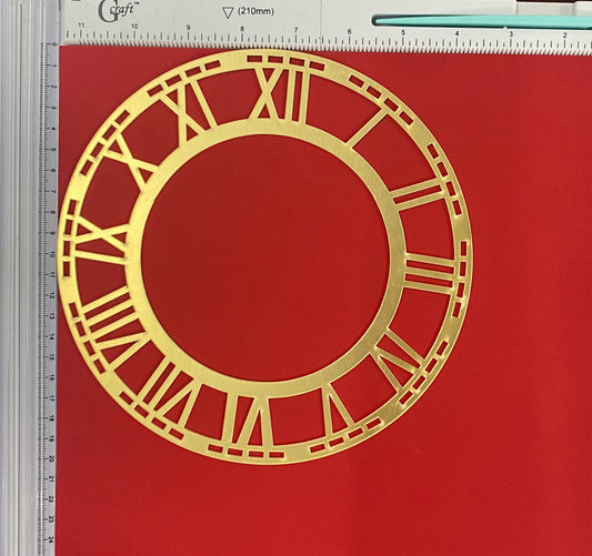 Acrylic clock frame- 8 inch Gold