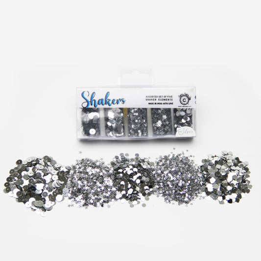 Shakers Set of 5 : Silver