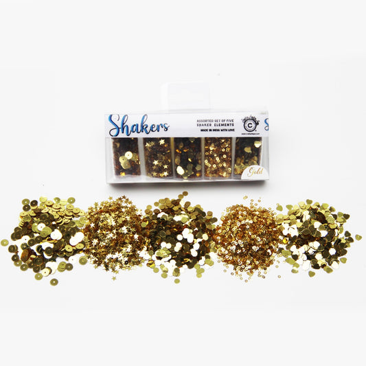 Shakers Set of 5 :Gold