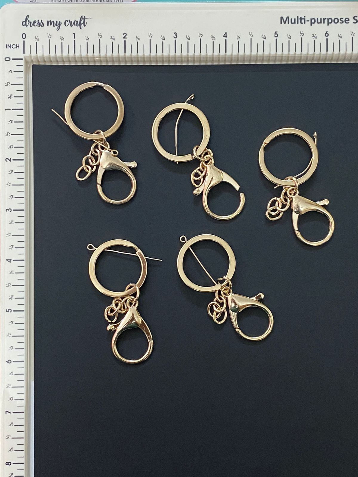 Key rings – 5 pieces- Rose Gold