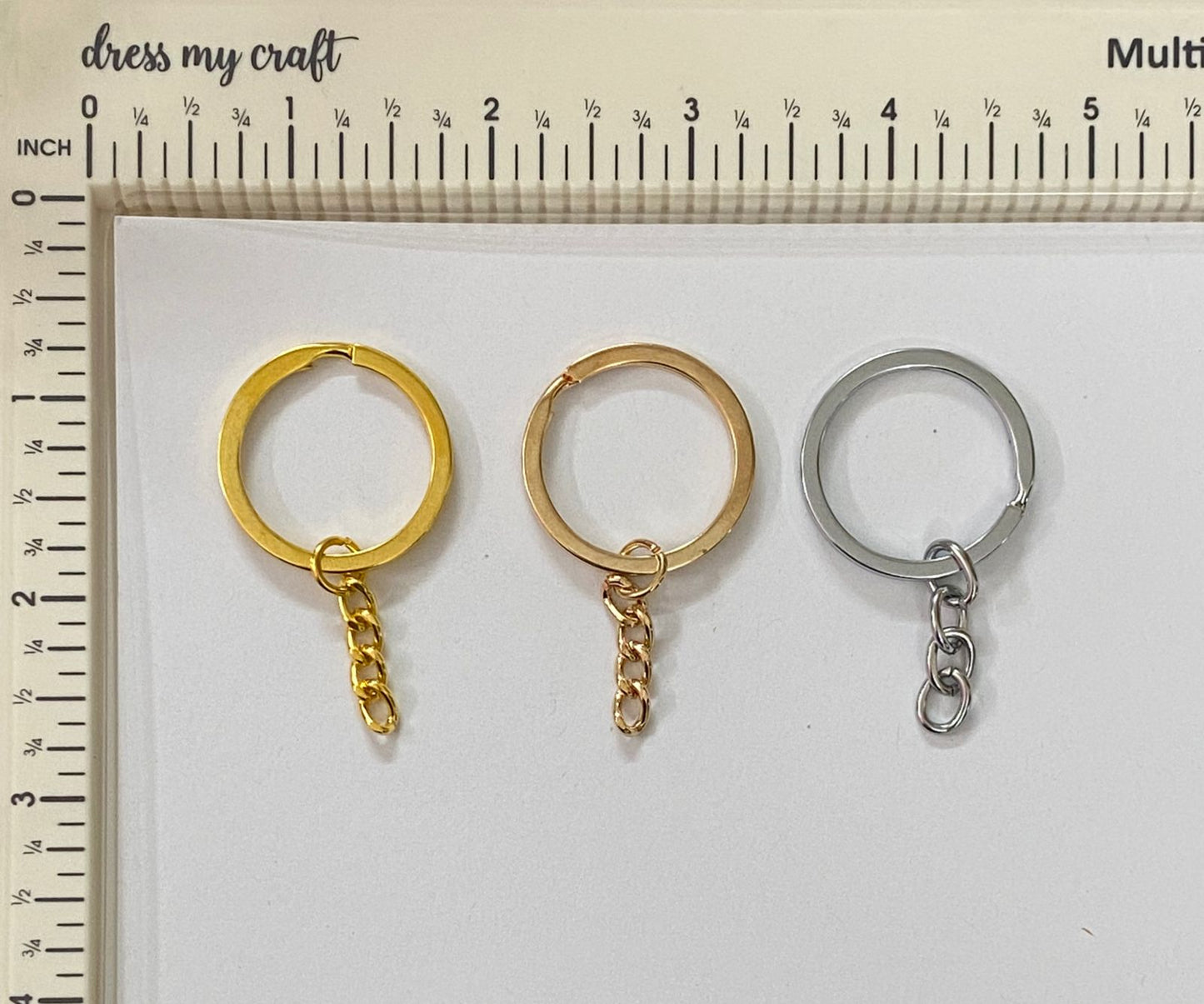 Key rings- 12 pieces- Gold