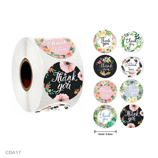 Thank you Sticker – 500 pieces each roll – CDA17