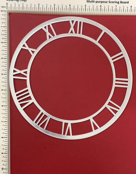 Acrylic clock frame- 8 inch Silver