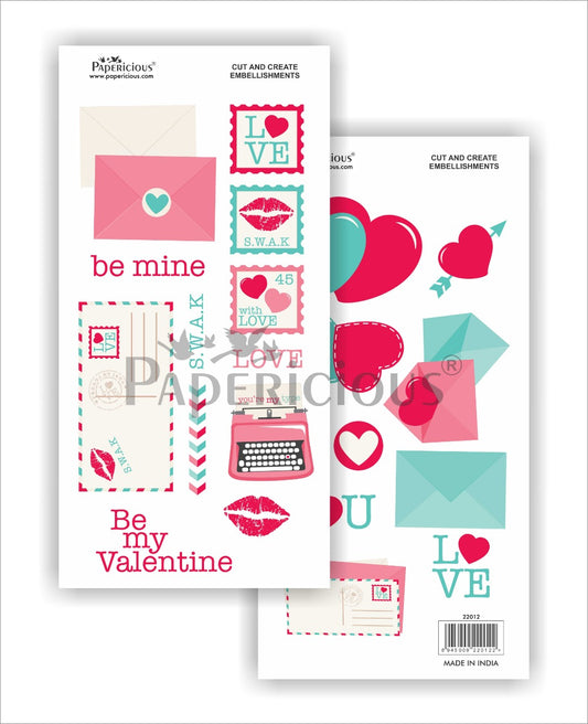 Cut and Create Embellishment Sheets- I Love You