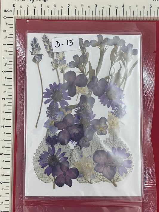 Pressed Dried Flowers- 1 pack Design -15