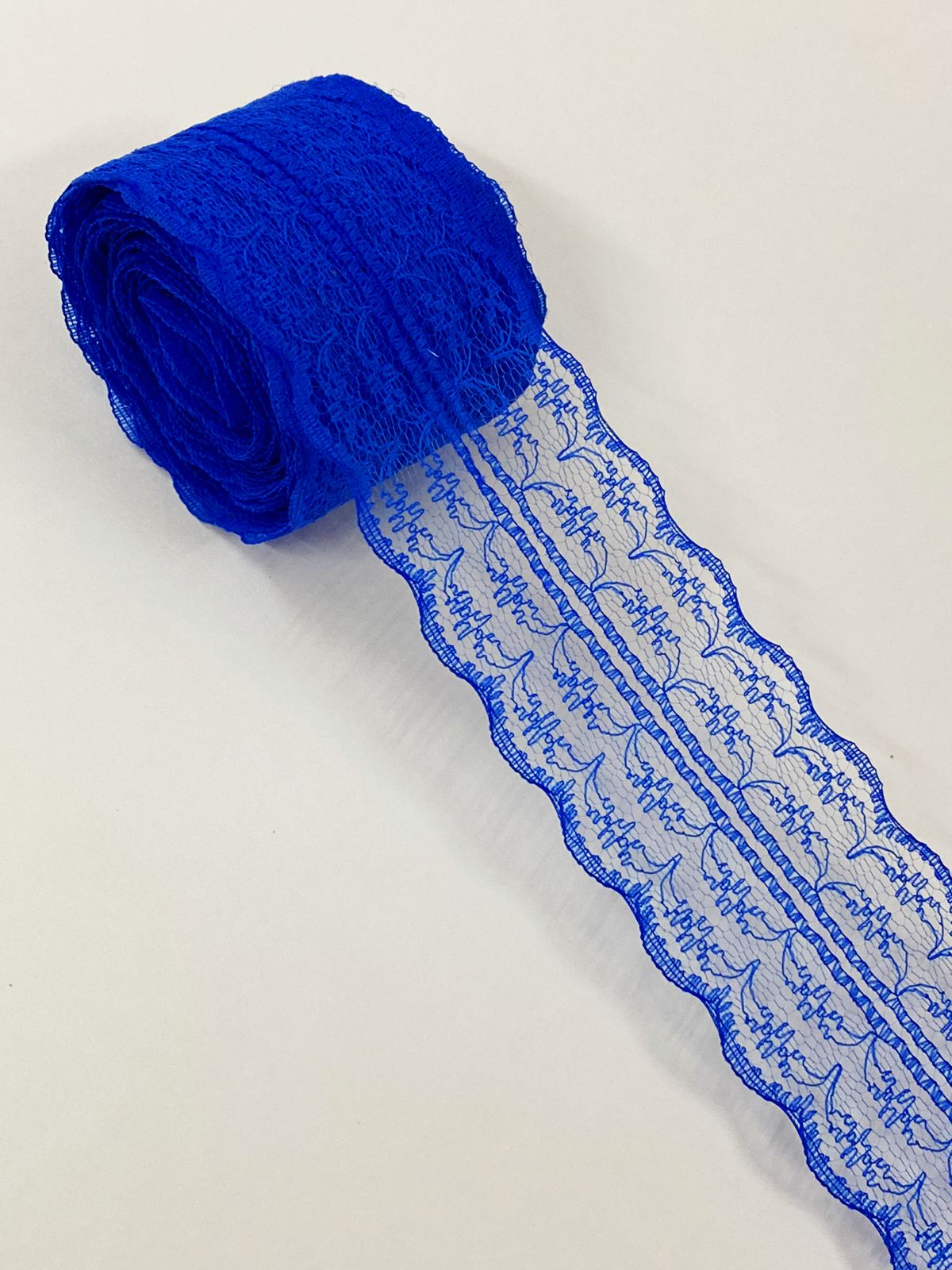 Net Lace- 1 roll-2 mtr- Royal -blue