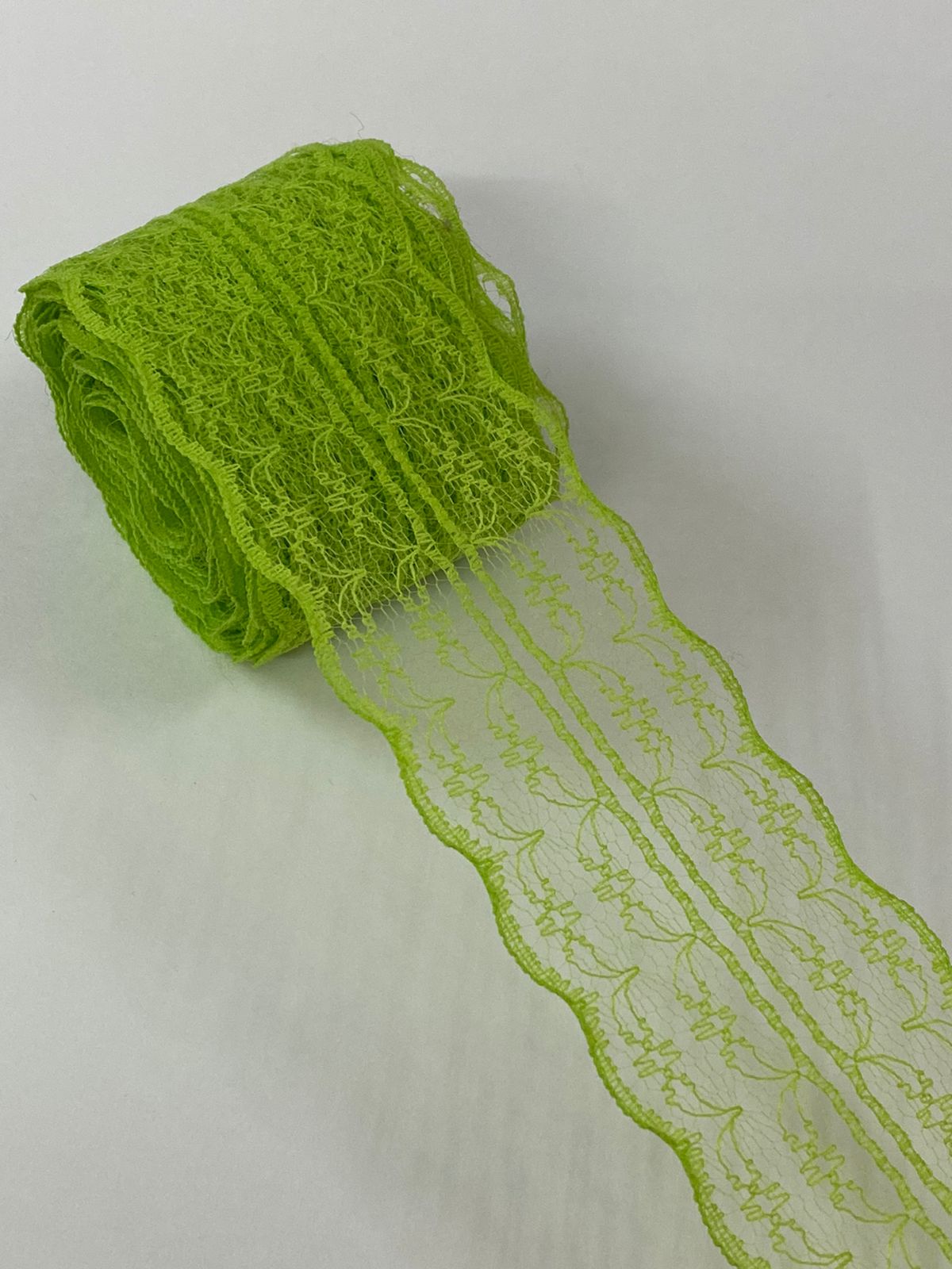 Net Lace- 1 roll-2 mtr- Light Green