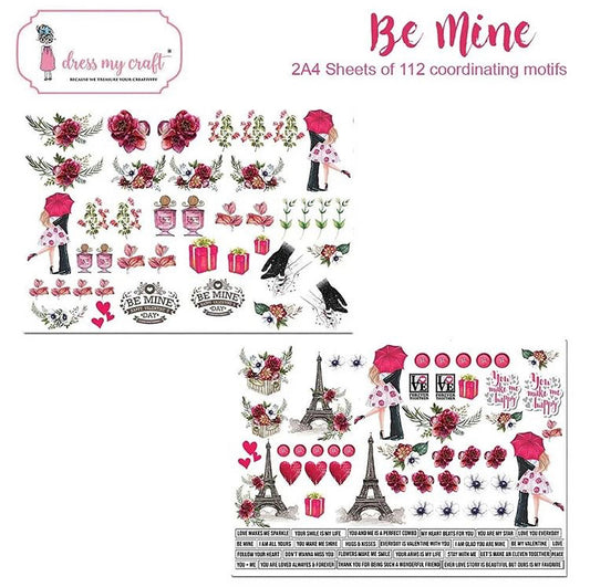 Be Mine Motif Sheet