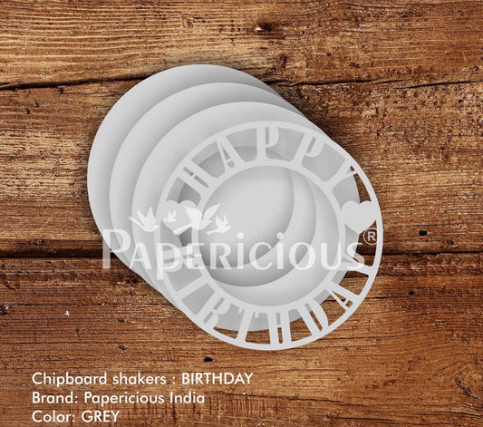 3D Shaker Chipboards- Birthdays