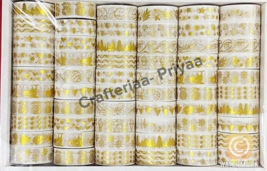 Gold Foil Washi Tape- 35 pieces