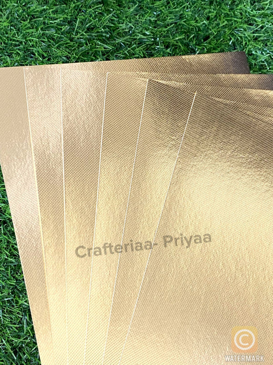 Texture Gold Mirror Cardstock- 10 Sheets- A4 SIZE -Design H
