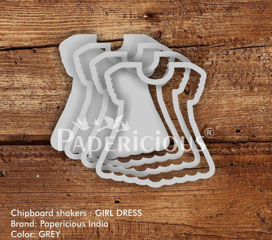 3D Shaker Chipboards- Girl Dress