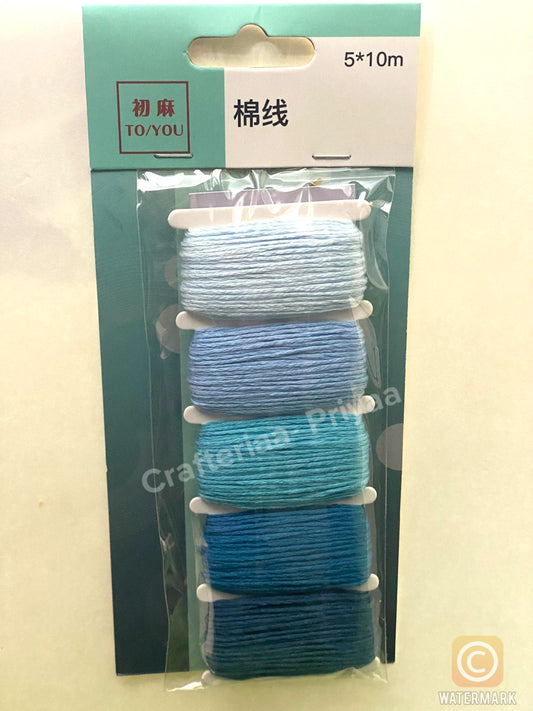 Woollen Threads - 50 metre – Blue theme