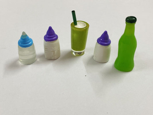 Food Miniature 5 pieces – design 208 Bottles