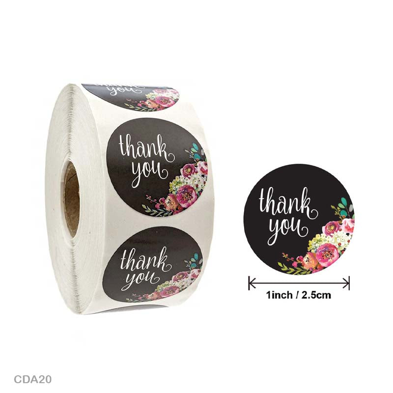 Thank you Sticker – 500 pieces each roll – CDA20