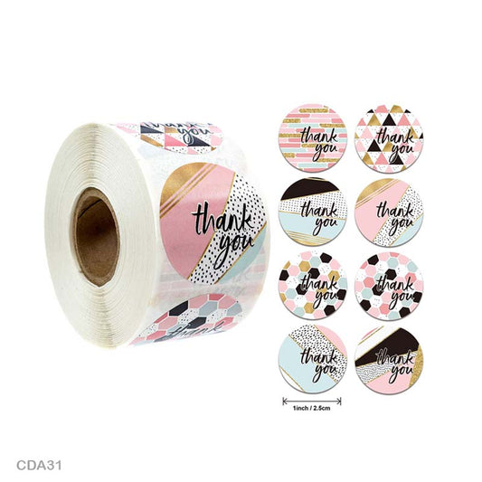 Thank you Sticker – 500 pieces each roll – CDA31