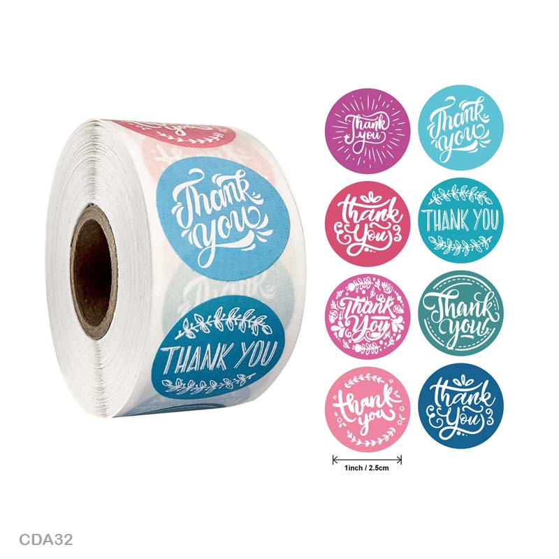 Thank you Sticker – 500 pieces each roll – CDA32