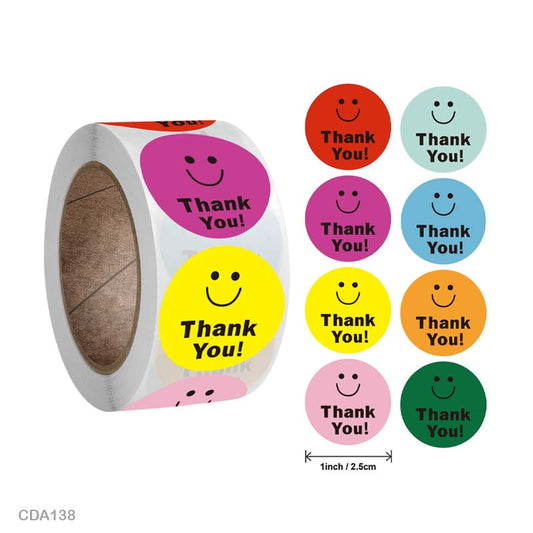 Thank you Sticker – 500 pieces each roll – CDA138