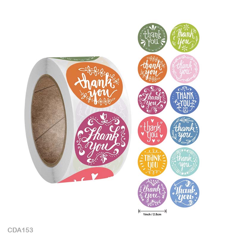 Thank you Sticker – 500 pieces each roll – CDA153