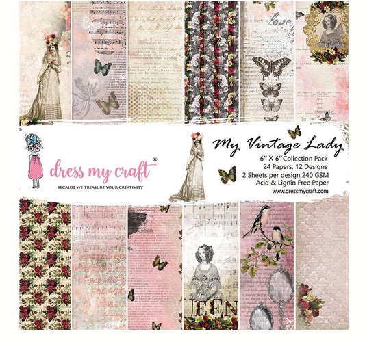 My Vintage Lady – 6X6 Paper Pad