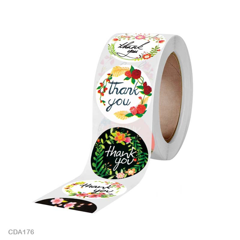 Thank you Sticker – 500 pieces each roll – CDA176