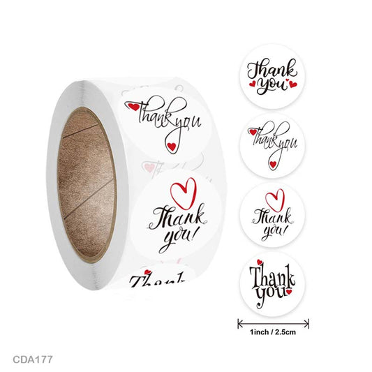 Thank you Sticker – 500 pieces each roll – CDA177