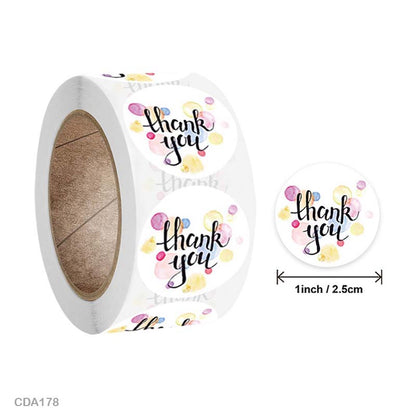 Thank you Sticker – 500 pieces each roll – CDA178