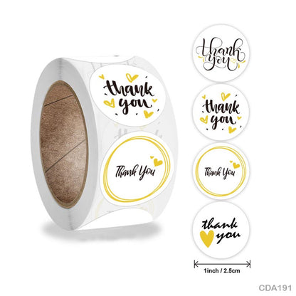 Thank you Sticker – 500 pieces each roll – CDA191