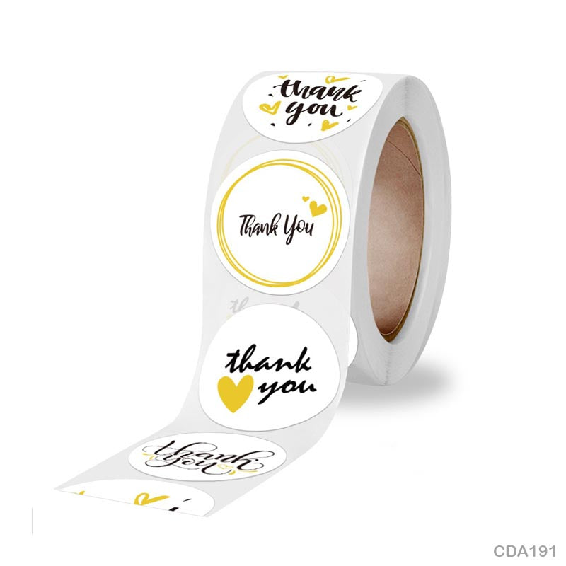 Thank you Sticker – 500 pieces each roll – CDA191