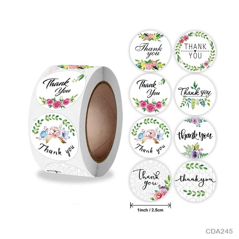 Thank you Sticker – 500 pieces each roll – CDA245