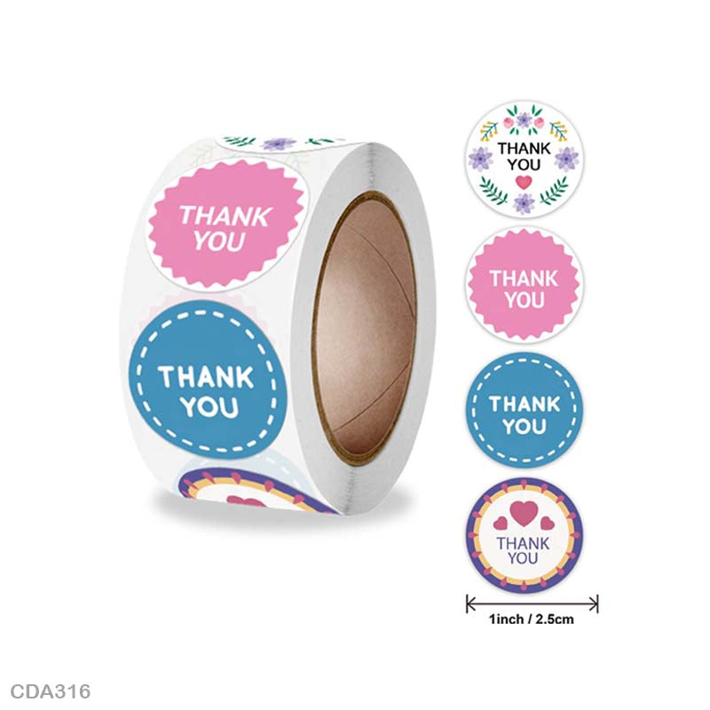 Thank you Sticker – 500 pieces each roll – CDA316