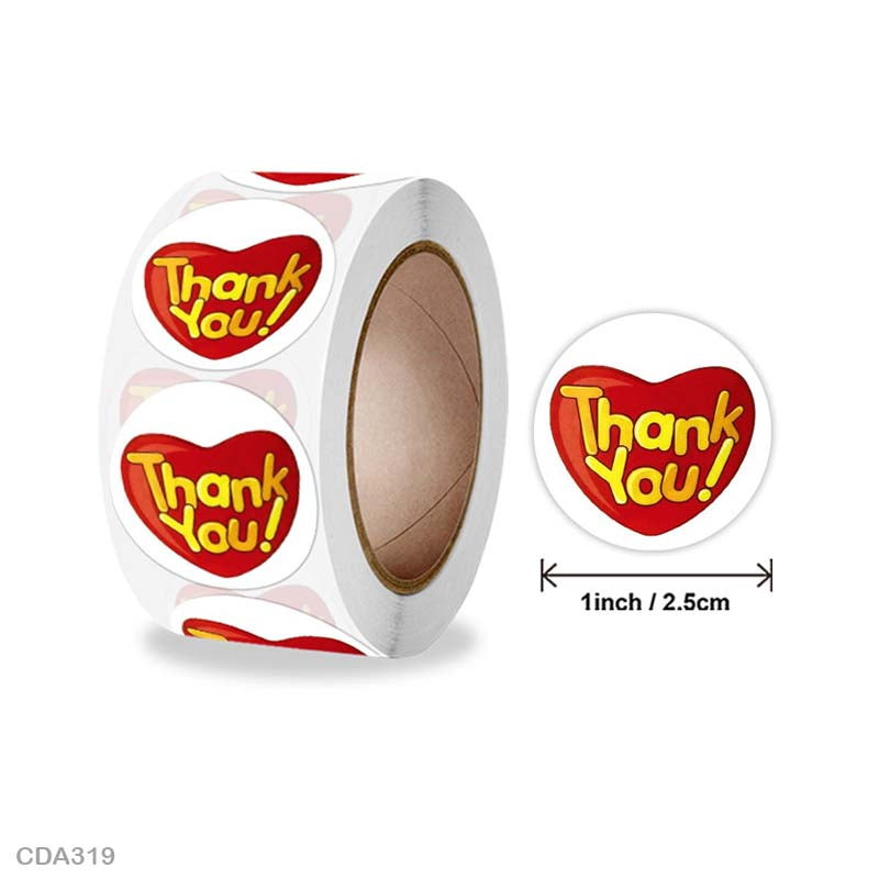 Thank you Sticker – 500 pieces each roll – CDA319