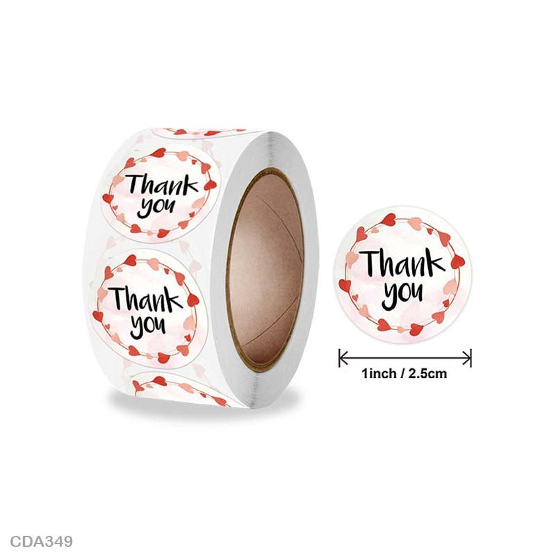 Thank you Sticker – 500 pieces each roll -CDA349