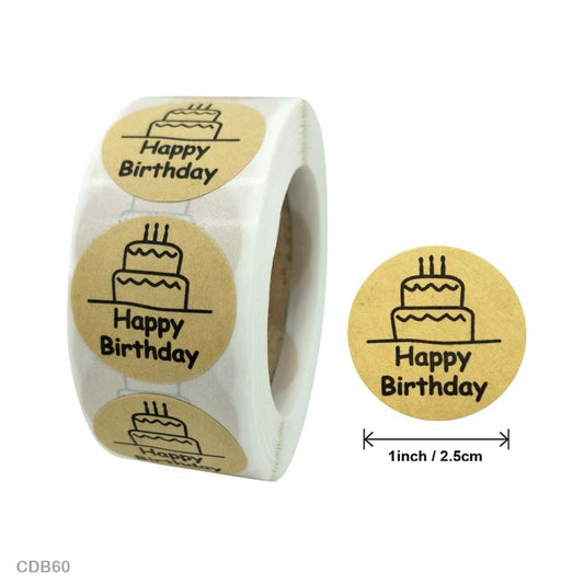 Birthday Sticker – 500 pieces each roll – CDB60