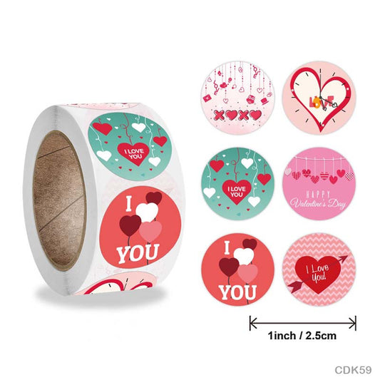 Love Sticker Roll – 500 pieces each roll – CDK59