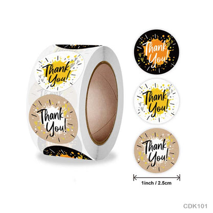 Thank you Sticker – 500 pieces each roll -CDK101