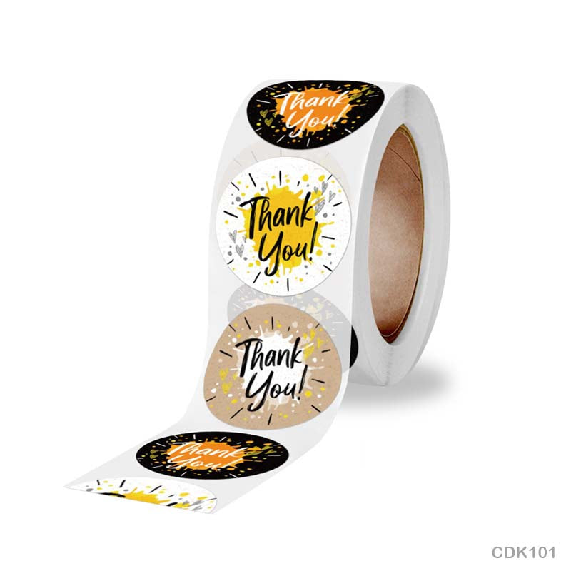 Thank you Sticker – 500 pieces each roll -CDK101