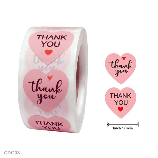 Thank you Sticker – 500 pieces each roll – CDG03