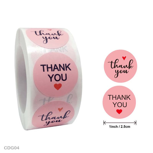 Thank you Sticker – 500 pieces each roll – CDG04