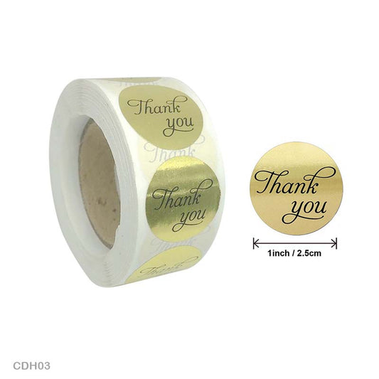 Thank you Sticker – 500 pieces each roll – CDH03