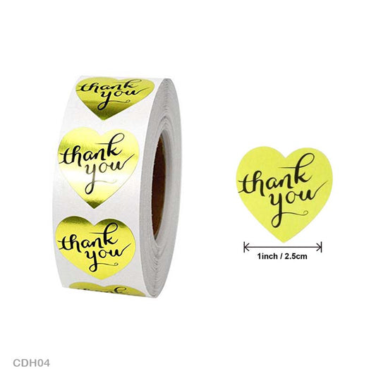 Thank you Sticker – 500 pieces each roll – CDH04