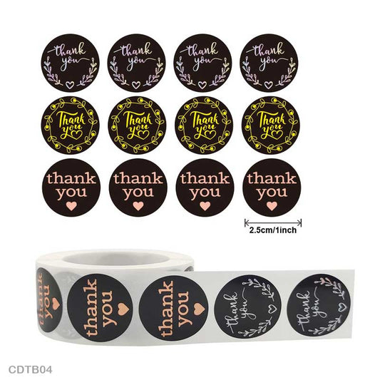 Thank you Sticker – 500 pieces each roll – CDTB04