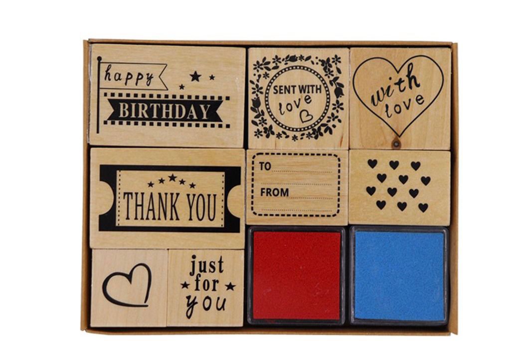 Wooden stamp set